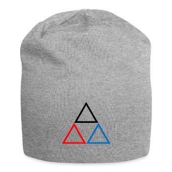 Dreiecke Ostfriesland - Jersey-Beanie - Grau meliert - Vorne