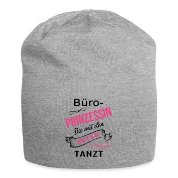Sekretärin Büroprinzessin Sachbearbeiterin - Jersey-Beanie - Grau meliert - Vorne