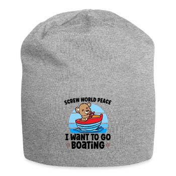 Sailing Sailboat Boating Kid Child Yacht Boat - Jersey Beanie - heather grey - Front