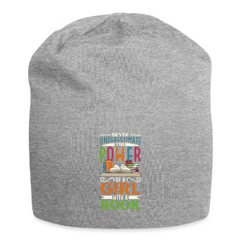 Book Reader Reading Literature Bookworm Gift Idea - Jersey Beanie - heather grey - Front