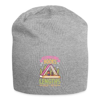 Book Reader Reading Literature Bookworm Gift Idea - Jersey Beanie - heather grey - Front