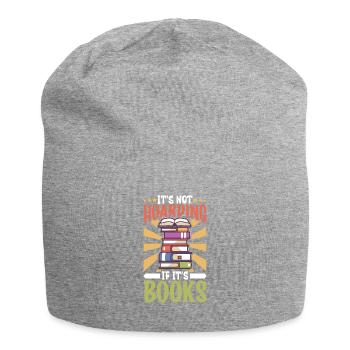 Book Reader Reading Literature Bookworm Gift Idea - Jersey Beanie - heather grey - Front