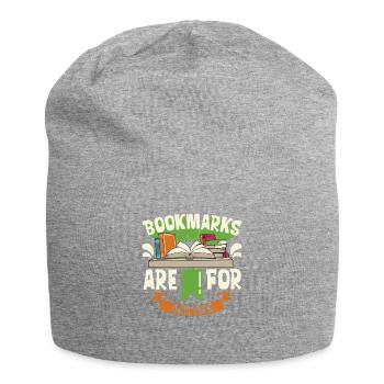 Book Reader Reading Literature Bookworm Gift Idea - Jersey Beanie - heather grey - Front