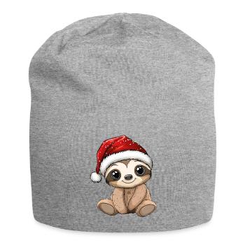 Sloth Christmas Cute Cute Christmassy - Jersey Beanie - heather grey - Front