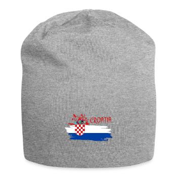 Croatia Hrvatska Kroatien i love croatia - Jersey-Beanie - Grau meliert - Vorne
