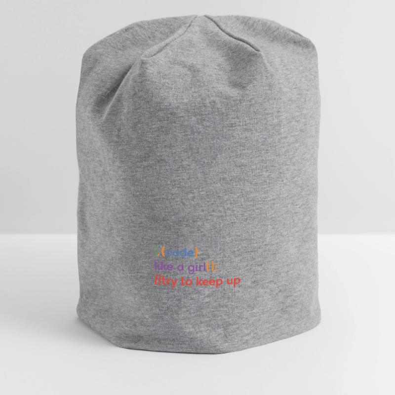 I Code Like A Girl Try To Keep Up Coder Programmer Jersey-Beanie