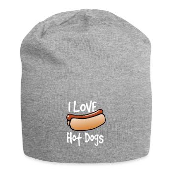 Ich liebe Hot Dogs - Jersey-Beanie - Grau meliert - Vorne