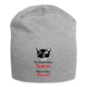 Chat, Chats - Bonnet en jersey - gris chiné - Devant
