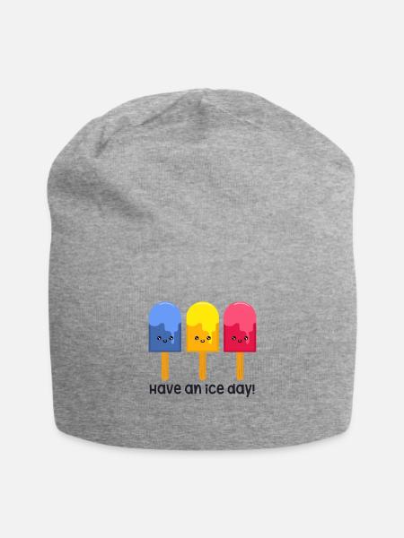 Eis - Jersey-Beanie - Grau meliert