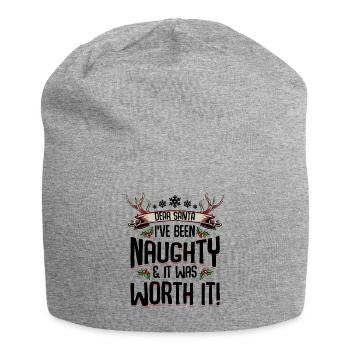 Weihnachtsmann - Jersey-Beanie - Grau meliert - Vorne