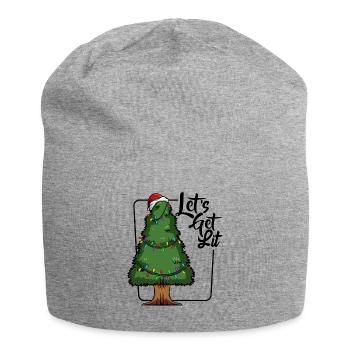 arbre de Noël - Bonnet en jersey - gris chiné - Devant
