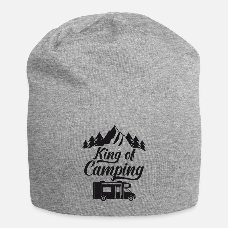 Camping, Camper, Geschenk Camper - Jersey-Beanie - Grau meliert