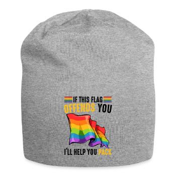 LGBT - Jersey-Beanie - Grau meliert - Vorne