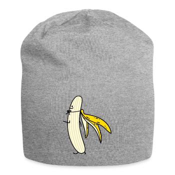 Banana Hero (a) - Jersey Beanie - heather grey - Front