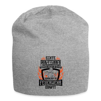 Feuerwehrfrau Freiwillige Feuerwehr Ehrenamt - Jersey-Beanie - Grau meliert - Vorne