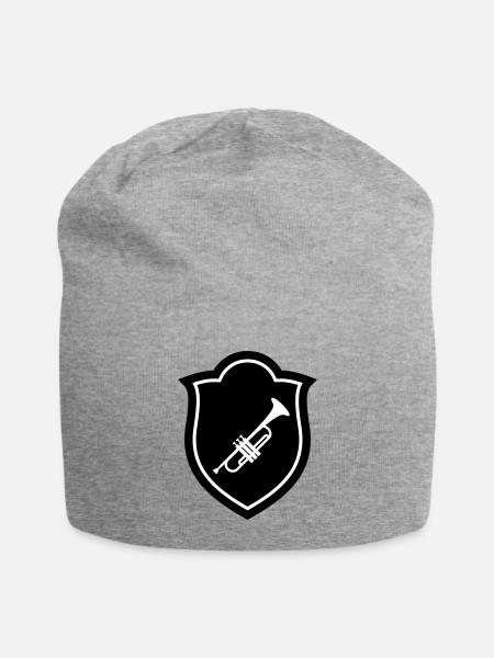 Trompete / Trompeter - Jersey-Beanie - Grau meliert