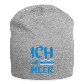 Strand Ich Will Meer Urlaub Nordsee Küste Ostsee L - Jersey-Beanie - Grau meliert - Vorne
