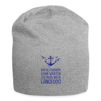 Das Altersheim Kann Warten Ich Muss Nach Langeoog - Jersey-Beanie - Grau meliert - Vorne