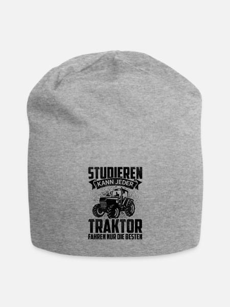 Studieren Kann Jeder Traktor Fahren Nur Die Besten - Jersey-Beanie - Grau meliert