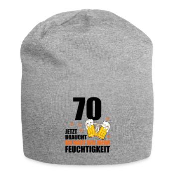 70 Geburtstag 70. Jubiläum 70 Ehrentag Bier Humor - Jersey-Beanie - Grau meliert - Vorne