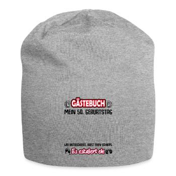 50 Geburtstag 50 Ehrentag Geschenk Mann Frau Fun - Jersey-Beanie - Grau meliert - Vorne