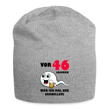46. Geburtstag lustig 46.Ehrentag 46. Jubiläum - Jersey-Beanie - Grau meliert - Vorne