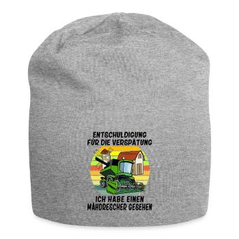Entschuldigung das ich zu spät bin Mähdrescher - Jersey-Beanie - Grau meliert - Vorne