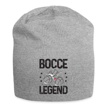 Légende de la pétanque disant boule de pétanque avec Jack Bocci - Bonnet en jersey - gris chiné - Devant