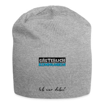 Gästebuch Kommunion Mädchen Jungen Erstkommunion - Jersey-Beanie - Grau meliert - Vorne