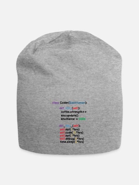 Developer Graphic Coder Programmer Computer Geek P - Jersey-Beanie - Grau meliert