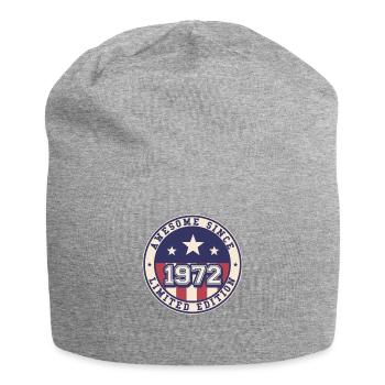 Awesome Since 1972 50th Birthday - Jersey Beanie - heather grey - Front