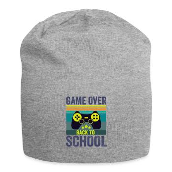 Zocker Game Over Retour à l’école Gamer - Bonnet en jersey - gris chiné - Devant