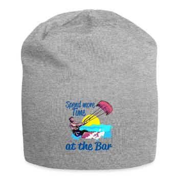 Kiteboarding Spend More Time At The Bar - Jersey Beanie - heather grey - Front