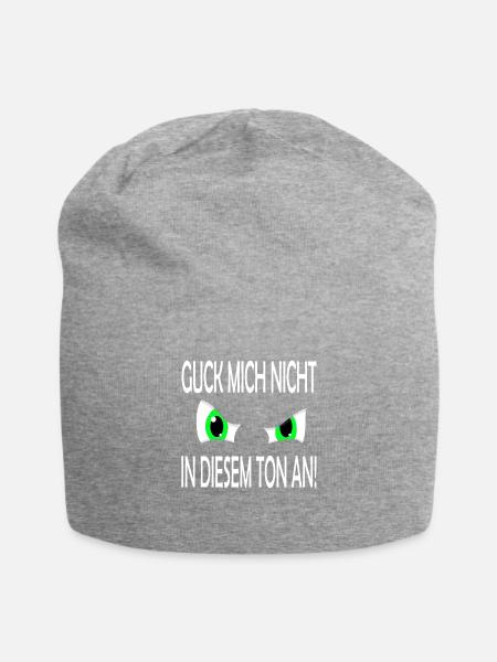 Guck mich nicht in diesem Ton an - Jersey-Beanie - Grau meliert