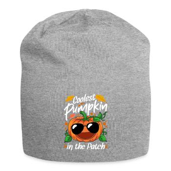 Coolest Pumpkin In The Patch Halloween - Jersey Beanie - heather grey - Front
