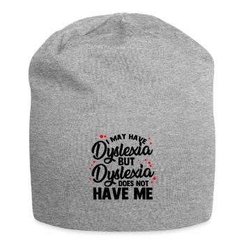Dyslexic Dyslexia Awareness - Jersey Beanie - heather grey - Front