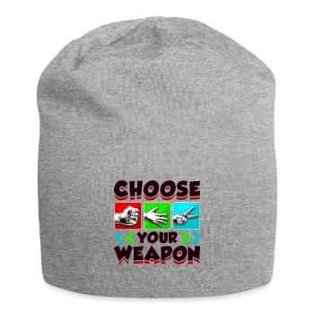Ciseaux Papier de pierre - Bonnet en jersey - gris chiné - Devant
