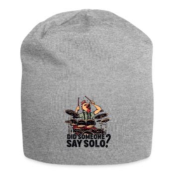 Did Someone Say Solo Drumming Drums Drummer - Jersey Beanie - heather grey - Front