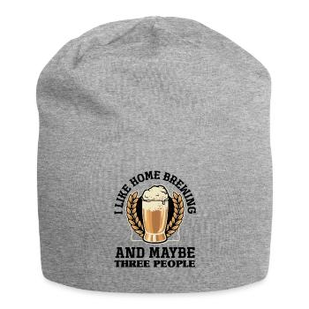I Like Homebrewing And Maybe Three People Homebrew - Jersey-Beanie - Grau meliert - Vorne