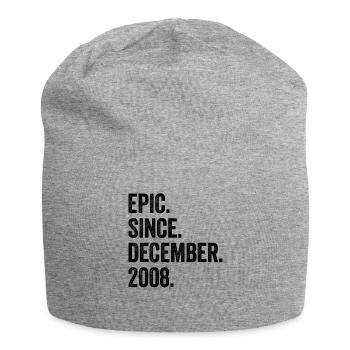 14 Years Old December 2008 14th Birthday - Jersey Beanie - heather grey - Front