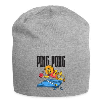 Ping Pong Löwe Table Tennis Löwen Outfit - Jersey-Beanie - Grau meliert - Vorne