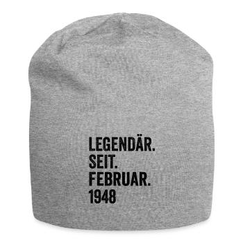 75 years of legend since February 1948 75th birthday - Jersey Beanie - heather grey - Front