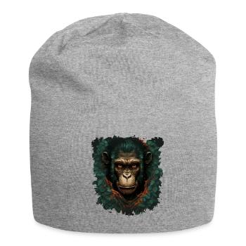 Der Schimpanse - Jersey-Beanie - Grau meliert - Vorne