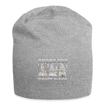 Gnome One fights gray brain cancer alone - Jersey Beanie - heather grey - Front