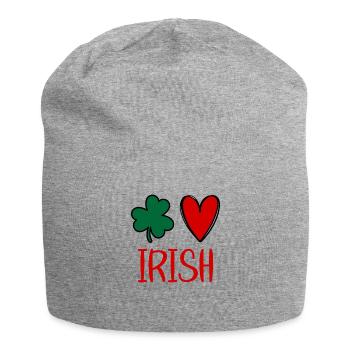 Accessoires de la Saint-Patrick Irlande Shamrock Décoration - Bonnet en jersey - gris chiné - Devant
