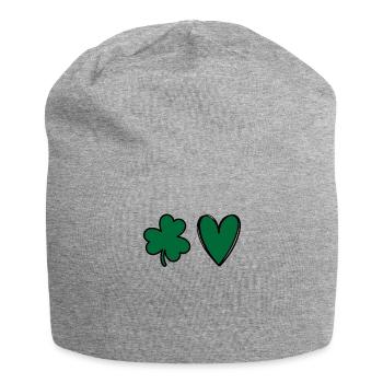 Accessoires de la Saint-Patrick Irlande Shamrock Décoration - Bonnet en jersey - gris chiné - Devant
