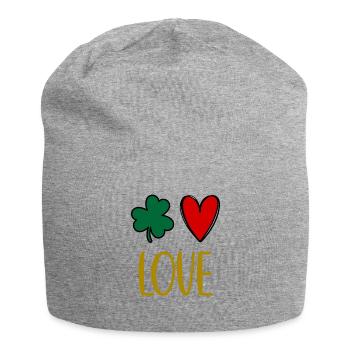 Accessoires de la Saint-Patrick Irlande Shamrock Décoration - Bonnet en jersey - gris chiné - Devant