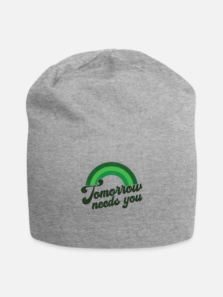 Rainbow Mental Health Tomorrow Needs - Jersey Beanie - heather grey