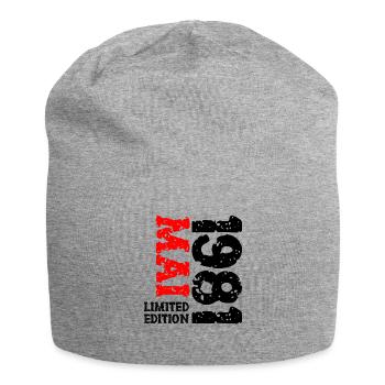 1981 Mai Limited Edition Geburtstag Geschenk - Jersey-Beanie - Grau meliert - Vorne