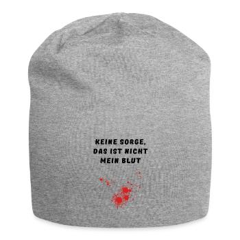Keine Sorge, das ist nicht mein Blut Witzig Horror - Jersey-Beanie - Grau meliert - Vorne